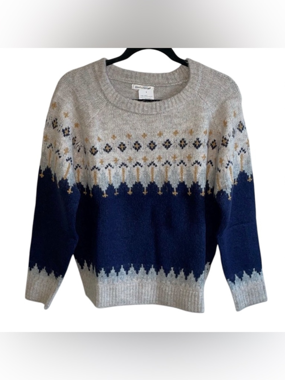 NWT JohnPaulRichard Faire Isle Sweater in Indigo Size Small
